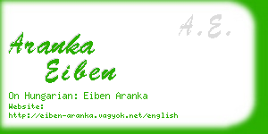 aranka eiben business card